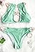 CUPSHE Fashion Women’s Hot Peppermint Wind Bikini Set Beach Swimwear Bathing Suit (M) Green
