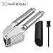 Heim & Elda Premium Garlic Press and Peeler Set. Comes with Stainless Steel Mincer and Silicone Tube Roller