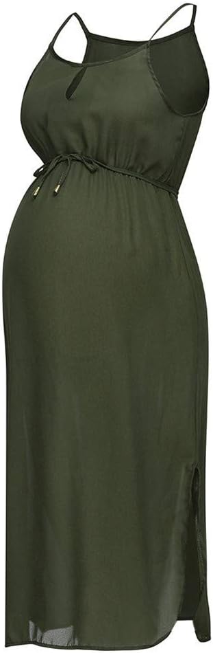 Women Sleeveless Pregnant Maternity Dress Solid Skirt Breastfeeding Sexy Beachwear Summer