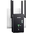 Amake WiFi Extender,WiFi Booster, WiFi Repeater - Coverage up to 2640sq.ft and 25 Devices, Internet Booster,Quick Setup, Home Wireless Signal Booster,Easy 1-Tap Setup