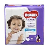 HUGGIES Little Movers Diapers, Size 4,  24 Count