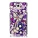 Note 4 Case,Galaxy Note 4 Case - EVTECH 3D Handmade Bling Crystal Full Diamond Pendant Colorful Flowers and Shiny Rhinestone Clear Cover Hard Case for Samsung Galaxy Note 4 SM-N910S SM-N910C