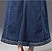 chouyatou Women's Casual Stretch High Waisted Front Button Long Denim Mermaid Skirt (Medium, Blue)