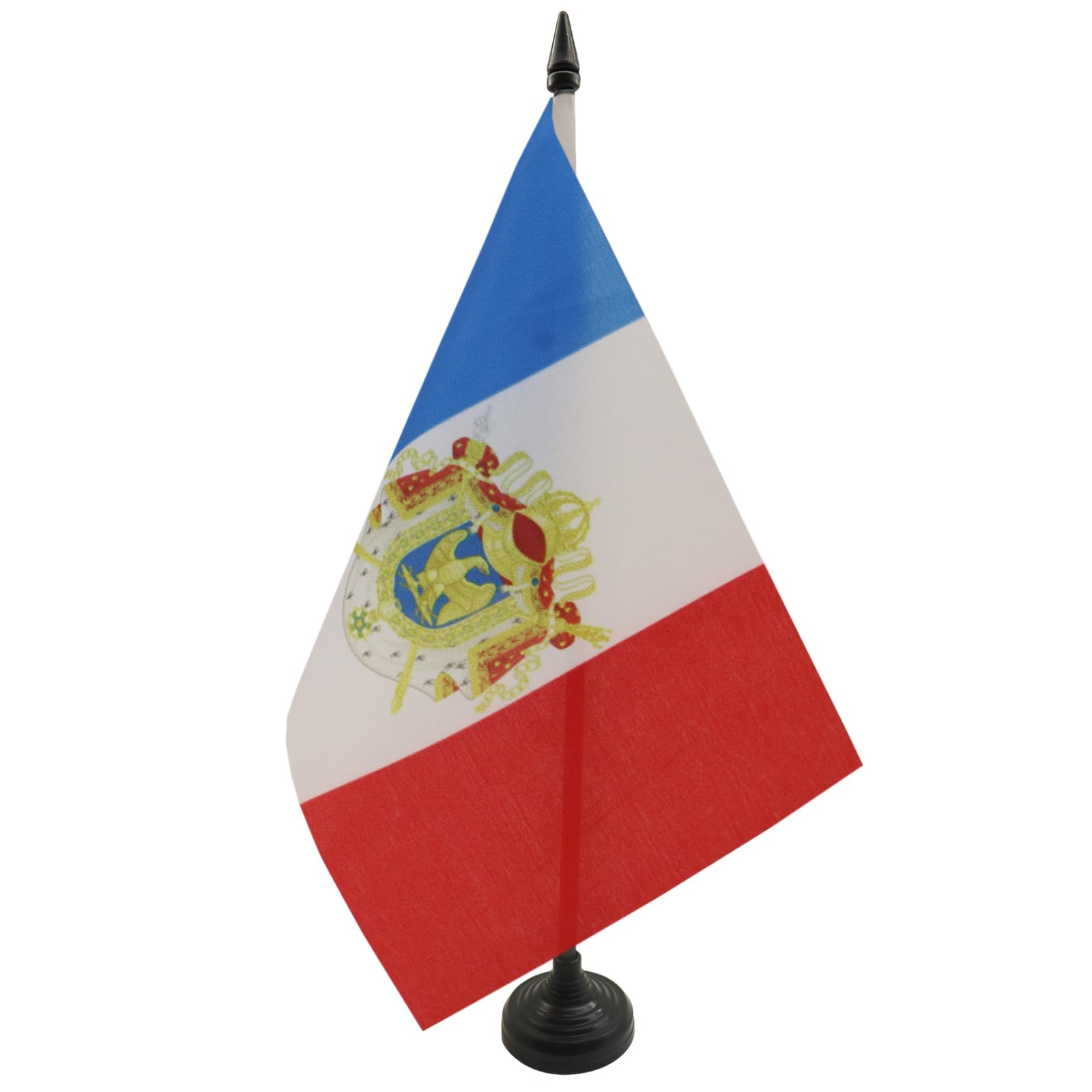 AZ FLAG Napoleon First French Empire Table Flag 5'' x 8'' - Napoleonic Empire of France Office Decoration 100% Polyester 21 x 14 cm - Mini Desk Flag with Pole and Black Plastic Base