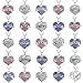 Fun Daisy Multiple Colors Crystal Silver Chain Fashion Family Love Heart Necklace