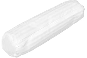 HAKIDZEL Round Bolster Cover - 20 x 90 cm Cylinder Pillow Protector - Washable Neck Pillow Case - Long Body Cushion Inner Cor