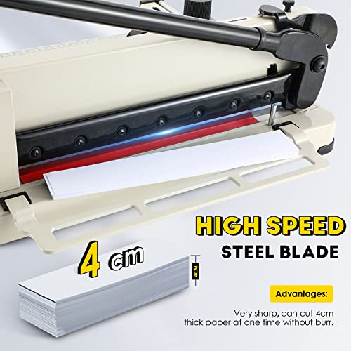 CGOLDENWALL Paper Cutter, Industrial Guillotine, 0.03 mm Precision Cutting Precision, 400 Sheets - 4 cm Maximum Cutting Thickness, Suitable for Office, Production, Leather Fabrics