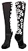 MadSportsStuff Crazy Soccer Socks with Soccer Balls over the calf (Graphite/Black, Medium)