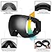 JULI Ski Goggles,Winter Snow Sports Snowboard Goggles with Anti-fog UV Protection Interchangeable Spherical Dual Lens for Men Women & Youth Snowmobile Skiing Skating