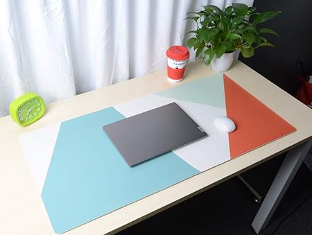 Amazon Co Jp Happymoon デスクパッド こども用 学習机マット パソコンテーブル用パッド 大型 Pu革 マウスパッド 防水 滑り止め ジオメトリ 90cm 42cm パソコン 周辺機器
