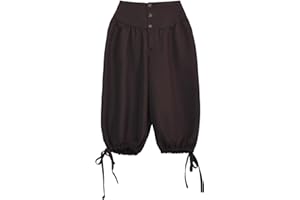BPURB Men's Pirate Shorts Mens Knickers Colonial Pants Renaissance Costume Viking Shorts