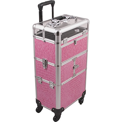 SUNRISE Nail Case on Wheels 2 in 1 Professional Organizer, 54 Bottle