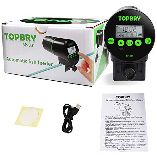 TOPBRY Automatic Fish Feeder,【Upgraded Version】 Digital Auto Fish