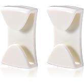 2pcs Goggle Clip, Adhesive Ski Helmet Goggle Clip Replacement for Ski/Snowboard Helmets to Fix Goggles (White)