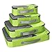 G4Free Packing Cubes 4pcs Value Set for Travel ,Helpful Packing Bags(Green)