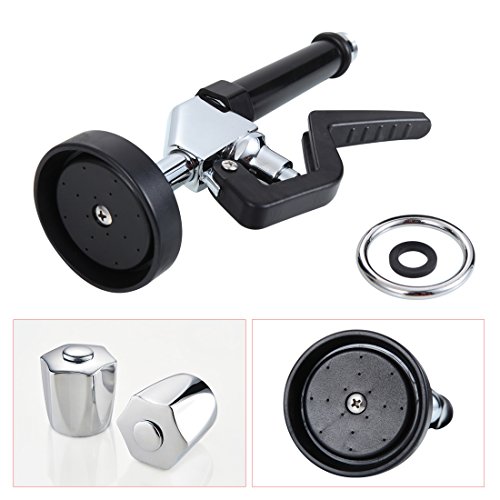 MS 4 - 8 Inch Adjustable Center Wall Mount 26'' Height Commercial Kitchen Sink Faucet Brass Mini Pre Rinse Unit With High Pressure Pull Down Spray And Add on Spout (6814P) - Thumbnail 5