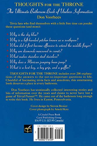 Thoughts For The Throne: The Ultimate Bathroom Book of Useless Information