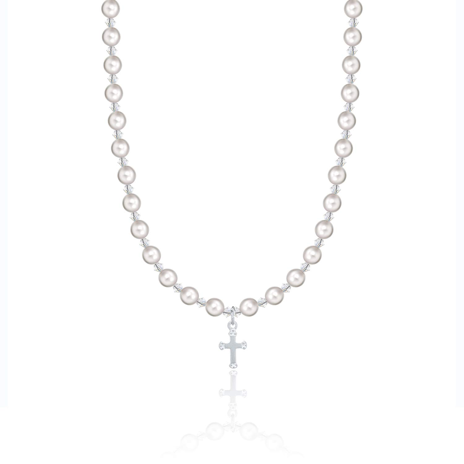christening cross necklace for baby boy