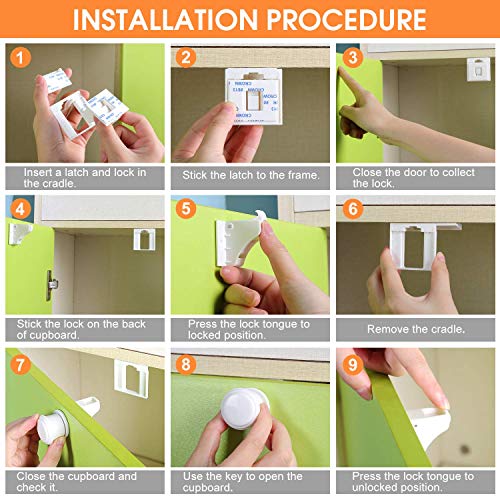 Locks, 12 Pack Baby Proofing Lock for
