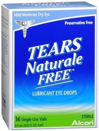 Tears Naturale Free Lubricant Eye Drops Single Use Vials 36 EA - Buy Packs and SAVE (Pack of 5)
