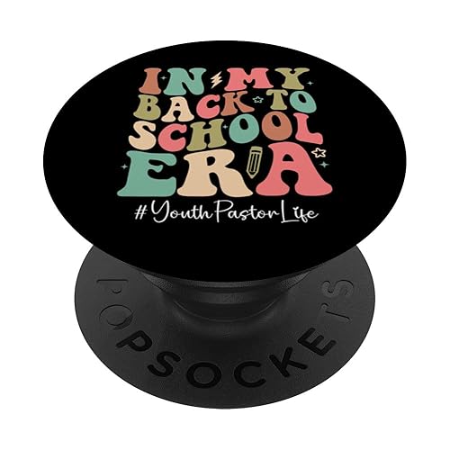 Youth Pastor in My Back to School Era Women Groovy PopSockets