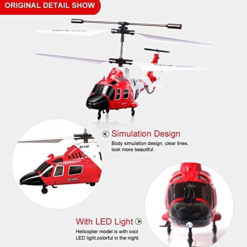 WEHOLY Toy Model Attack Marines RC Hubschrauber mit LED-Licht 3.5CH Hubschrauber Fernbedienung RC Drohne Bruchsicheres… – Bild 5