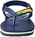 Havaianas Baby Brazil Logo Flip Flop Sandal, Navy Blue/Yellow, 6 M US Toddler