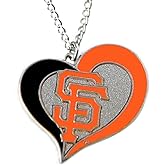 MLB San Francisco Giants Swirl Heart Necklace