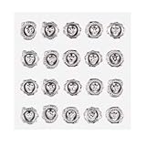 David Tutera Illusion Wax Seal Heart Stickers - 60 Silver Stickers
