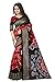 Shonaya Women's Party Wear Bandhani Bhaglpuri Art Silk Printed Saree Sari (RED and Black)