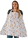 Amazing Tot Premium Quality Nursing Breastfeeding cover with pockets | FREE Bonus Matching Pouch | Free Bonus Nursing pads | 100% cotton | Extra wide