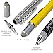 BoxWave Universal EverTouch Builder Stylus, Fiber Tip Stylus - Built in Level, Ballpoint, Rule - Metallic Silver, Stylus Pen for Smartphones and Tablets