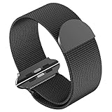 SIRUIBO Band for Apple Watch 42mm, Stainless Steel Mesh Milanese Loop with Magnetic Closure Clasp Replacement WristBand Bracelet for Apple Watch iWatch Series 3/2/1 Nike+ Edition, Black