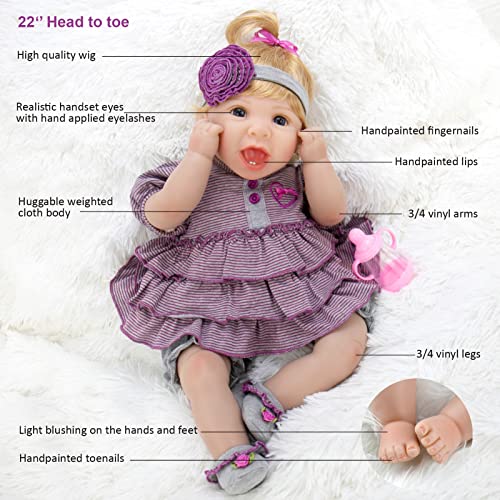 Milidool Reborn Baby Dolls, Realistic Baby Dolls, 22 inch Lifelike