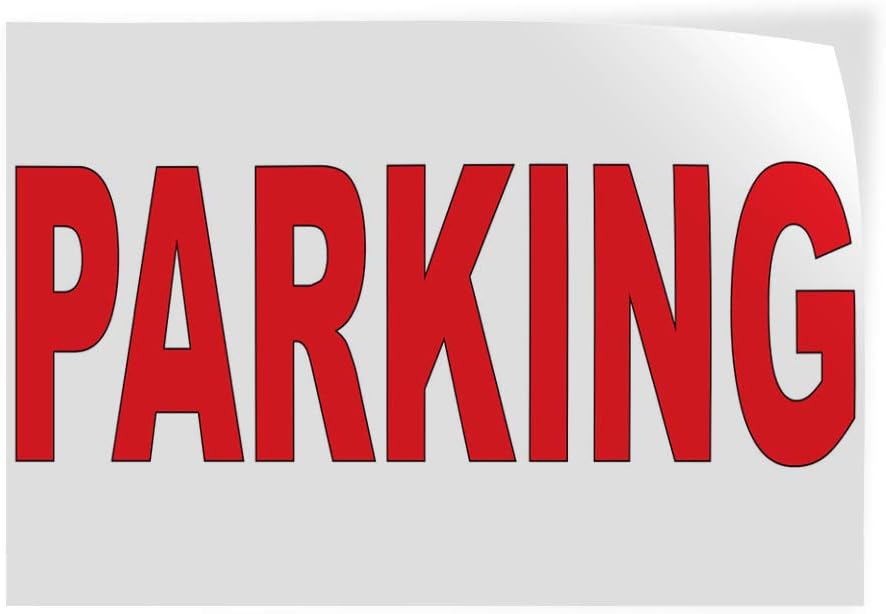 Amazon.com : Decal Stickers Multiple Sizes Parking Red B Industrial Vinyl Safety Sign Label ...