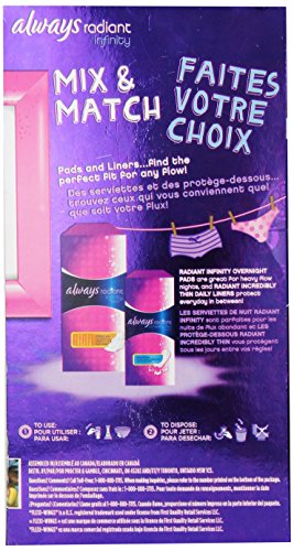 Always Totally Teen Radiant Infinity Pads 28 Count