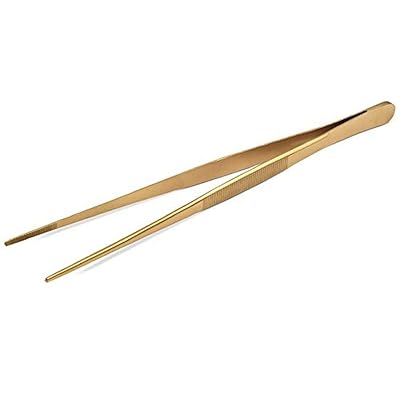 JB Prince Gold Straight Tip Tweezer 10 inches