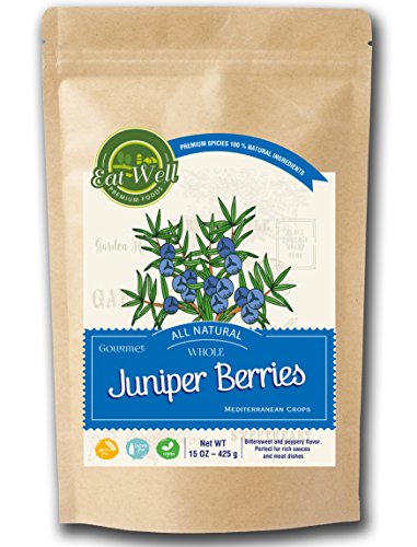 Juniper Berries | 15 oz - 425 g, Reseable Bag | Whole Juniper Berries MEDITERRANEAN CROPS | 100% Natural | Premium Grade, Freshly Packed