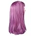 Purple Hairpiece w/Wig Cap Cosplay Costume Party for Women Girls