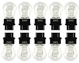 EIKO 3157 12.8V and 14v Double Filament, Plastic Wedge Base, Taillight,Turn Signal, Parking or Brake Light Bulb (Pack of 10)