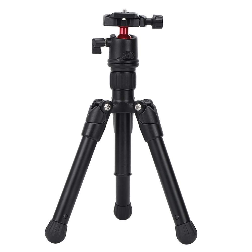 Photography Tripod,Aluminium Alloy 5KG Load 30cm-64cm Folding 4 Section Stretchable 360° Panoramic Ball Head Adjustable Desktop/Floor Camera Tripod Handle Grip, for Shooting Live Broadcast