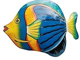 Hand-chiseled and Painted Tropical Metal Art Wall Decor Fish