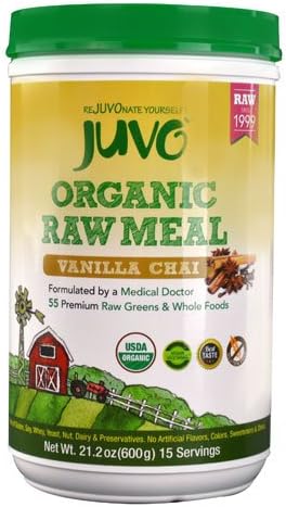 Juvo Organic Raw Meal Vanilla Chai -- 21.2 oz - 2 pc