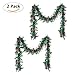 GreenDec Christmas Tinsel Garland Thick Full Tinsel Sparkly Artificial Christmas Garland Christmas Tree Thanksgiving Wedding Party Holiday Decor (2 Pack)
