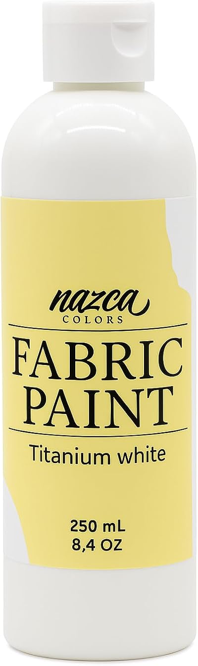 Nazca Colors White Fabric Paint 250ml - Acrylic Textile & Leather Paint