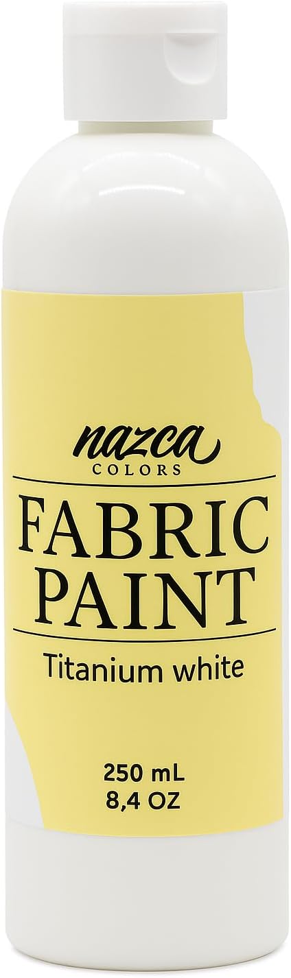 Nazca Colors White Fabric Paint 250ml - Acrylic Textile & Leather Paint