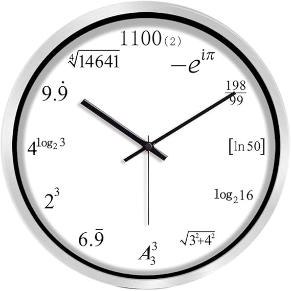 Qazxsw Moderne Wanduhr Mathematik Formel Lernen Wanduhr Kreative