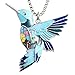 Luckeyui Womens Hummingbird Necklaces & Pendants Unique Colorful Bird Charm Jewelry Gifts