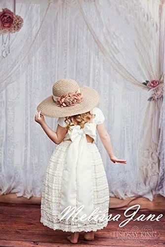 cream lace flower girl dress