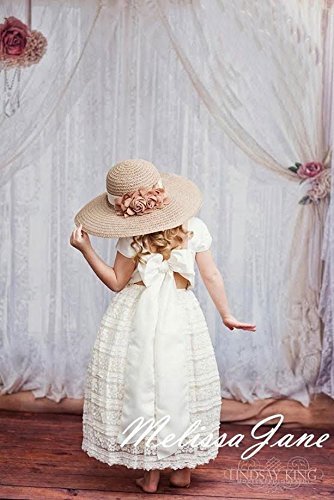 cream lace flower girl dress